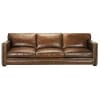 Divano in pelle marrone 4/5 posti